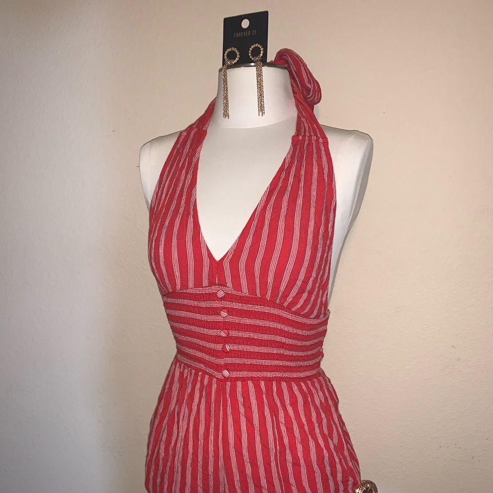 Cute casual jumpsuit outfit: Earrings, Watch,JS